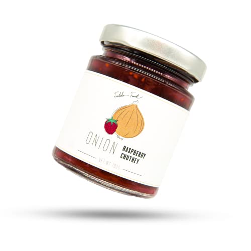 FOODOKO FINEST - Gourmet Zwiebel und Himbeer Chutney für Feinschmecker | Zwiebelchutney mit Himbeere | Himbeerchutney Relish | würzig und süß (180g) von FOODOKO FINEST