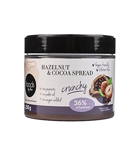 FOODS BY ANN Nuss-Kakao-Creme Crunchy – 200 g, 36 % Nüsse, vegan, ohne Palmöl & Zuckerzusatz, cremiger Aufstrich von Anna Lewandowska von FOODS BY ANN