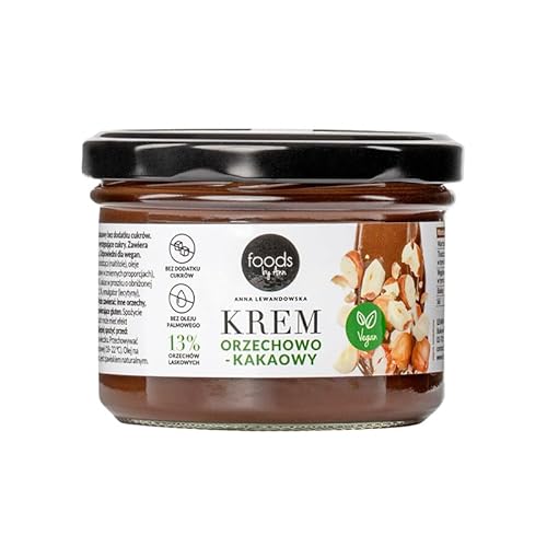 Foods by Ann Haselnuss-Kakao-Creme – 220 g, vegan, ohne Zuckerzusatz & Palmöl, entwickelt von Anna Lewandowska von FOODS BY ANN