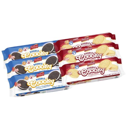 Coppenrath Double Coooky glutenfrei Doppelkeks Vanille & Kakao 2 x (3 x 300 g) von FOOODY 4U