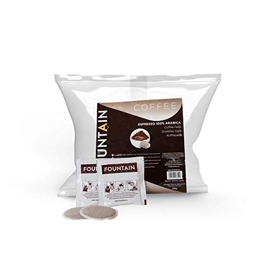 FOUNTAIN Senseo Kaffeepads aus 100% Arabica Bohnen fuer Kaffee und Espresso, Pads kompatibel mit einer Senseo Kaffeemaschine, Arabica-Kaffeepads mit mittlerer Intensitaet, 50 Stueck von FOUNTAIN