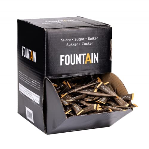 FOUNTAIN Zuckersticks einzeln portioniert und verpackt, Zucker Stick Portionsbeutel im praktischen und hygienischen Spender, weißer Zucker perfekt fuer eine Tasse Kaffee, 600 Stueck x 4 g FOUNTAIN Zuckersticks einzeln portioniert und verpackt, Zucker Stick Portionsbeutel im praktischen und hygienischen Spender, weißer Zucker perfekt fuer eine Tasse Kaffee, 600 Stueck x 4 g von FOUNTAIN