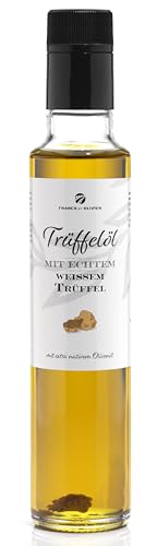 Trüffelöl mit echtem Trüffel. 250ml. Aus nativem Olivenöl extra vergin. Für Saucen und zum Verfeinern von Gerichten. Für vegane und glutenfreie Ernährung geeignet (weißer Trüffel, 250ml) Trüffelöl mit echtem Trüffel. 250ml. Aus nativem Olivenöl extra vergin. Für Saucen und zum Verfeinern von Gerichten. Für vegane und glutenfreie Ernährung geeignet (weißer Trüffel, 250ml) von FRANCK ET OLIVIER