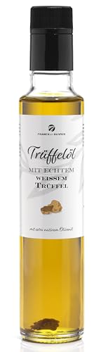 Trüffelöl mit echtem Trüffel. 250ml. Aus nativem Olivenöl extra vergin. Für Saucen und zum Verfeinern von Gerichten. Für vegane und glutenfreie Ernährung geeignet (weißer Trüffel, 250ml) von FRANCK ET OLIVIER