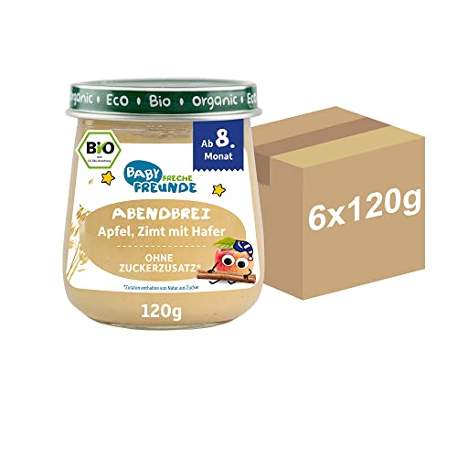 Freche Freunde Bio Babybrei, Apfel, Zimt mit Hafer, 6 x 120 g Freche Freunde Bio Babybrei, Apfel, Zimt mit Hafer, 6 x 120 g von FRECHE FREUNDE