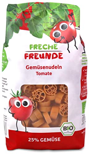 Freche Freunde Bio Gemüse-Nudeln "Tomate", mit 25% Gemüseanteil, für Kinder, vegan, 6er Pack (6 x 300 g) von FRECHE FREUNDE