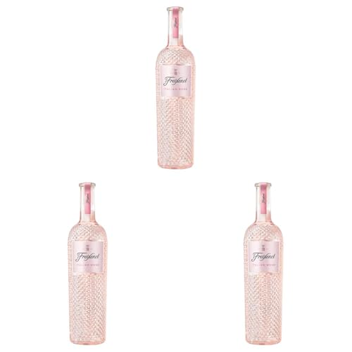 Freixenet Italian Rosé Trocken (1 x 0,75 l) - italienischer Roséwein, elegante Flasche mit Diamantoptik, aus Veneto, trocken, blumig, fruchtig, Noten von Erdbeeren und Kirschen, VEGAN (Packung mit 3) von FREIXENET