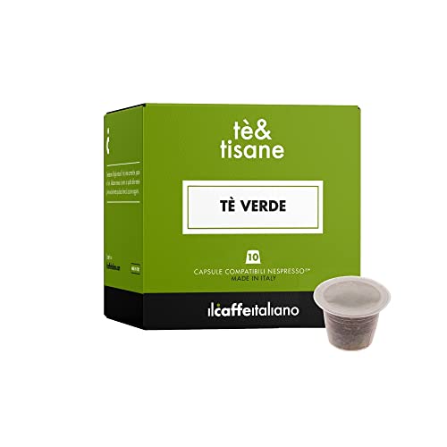 Il Caffè Italiano Kaffeekapseln Kompatibel Nespresso Grüner Tee 80 Stk | Kaffeekapseln Kompatibel mit Nespresso, Mit dem Zitrusduft von Bergamotte | Nespresso-kompatible Kaffeekapseln | Frhome von FRHOME