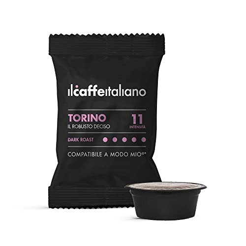 Il Caffè Italiano 100 Kaffeekapseln mit dem Lavazza A Modo Mio System kombpatible - Mischung Torino, Intensität 11 von FRHOME