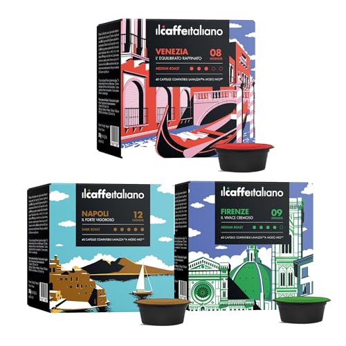 FRHOME - Il Caffè Italiano 120 Kaffeekapseln mit dem Lavazza A Modo Mio System kombpatible, Tasting-Set mit verschiedener Kaffeeintensität. von FRHOME