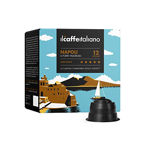 Il Caffè Italiano Kaffeekapseln Kompatibel Dolce Gusto Napoli 96 Stk | Kompatibel Dolce Gusto Kaffeekapseln Mit Kräftigem und Würzigem Aroma | Kompatibel Nescafe Dolce Gusto Kapseln | Frhome von FRHOME