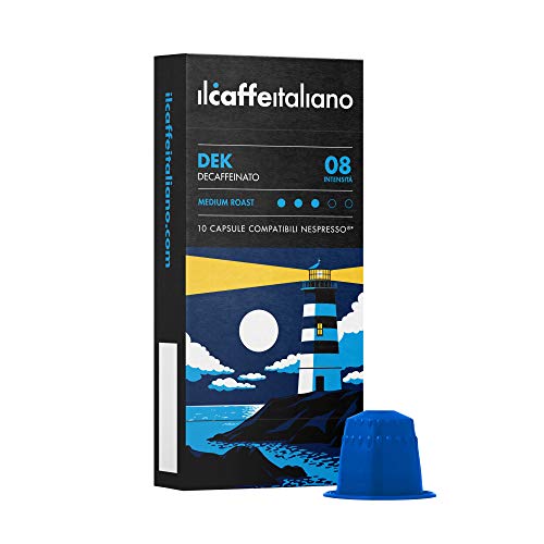 Il Caffè Italiano Kaffeekapseln Kompatibel Nespresso Entkoffeiniert 100 Stk | Kaffeekapseln Kompatibel Nespresso Mit Starkem und Entscheidendem Geschmack | Nespresso-kompatible Kaffeekapseln | Frhome von FRHOME