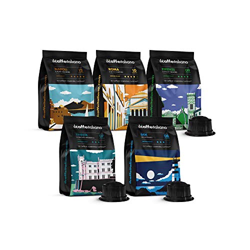 Verkostungsset mit 5 verschiedenen Kaffeesorten - 100 Caffitaly Kompatible Kaffee Kapsen - Il Caffè Italiano von FRHOME