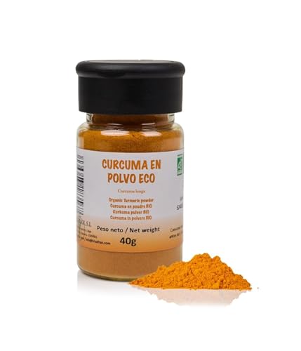 FRISAFRAN | BIO Kurkuma Pulver | Gelbwurz gemahlen | 40g | Hochwertige Kurkumawurzel aus Indien | Kurkuma Bio | Golden Kurkuma | Kurkuma Achterhof Pulver | Kurkuma Gewürz | Kurkuma | Natürlich bio von FRISAFRAN