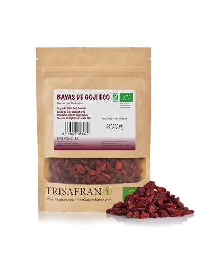 FRISAFRAN | Bio Goji Beeren 200g | dehydrierte Goji-Beeren | Getrocknete Beeren | Antioxidantien | Gesunder Snack | Smoothies | Ohne Zucker | Ganze Früchte | kein Schwefel | Trockenobst | Roh & Bio FRISAFRAN | Bio Goji Beeren 200g | dehydrierte Goji-Beeren | Getrocknete Beeren | Antioxidantien | Gesunder Snack | Smoothies | Ohne Zucker | Ganze Früchte | kein Schwefel | Trockenobst | Roh & Bio von FRISAFRAN