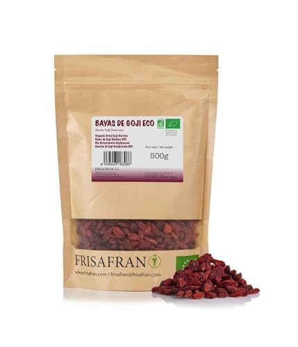 FRISAFRAN | Bio Goji Beeren 500g | dehydrierte Goji-Beeren | Getrocknete Beeren | Antioxidantien | Gesunder Snack | Smoothies | Ohne Zucker | Ganze Früchte | kein Schwefel | Trockenobst | Roh & Bio FRISAFRAN | Bio Goji Beeren 500g | dehydrierte Goji-Beeren | Getrocknete Beeren | Antioxidantien | Gesunder Snack | Smoothies | Ohne Zucker | Ganze Früchte | kein Schwefel | Trockenobst | Roh & Bio von FRISAFRAN