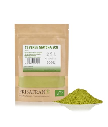 FRISAFRAN | Bio Matcha Latte Pulver 50g | Matcha Tee Pulver | Original Matcha Grüntee | Ceremonial Grade | Grüner Tee | natürlicher Matcha-Tee | Matcha-Pulver | Matcha ohne Zusatzstoffe | Veganer FRISAFRAN | Bio Matcha Latte Pulver 50g | Matcha Tee Pulver | Original Matcha Grüntee | Ceremonial Grade | Grüner Tee | natürlicher Matcha-Tee | Matcha-Pulver | Matcha ohne Zusatzstoffe | Veganer von FRISAFRAN