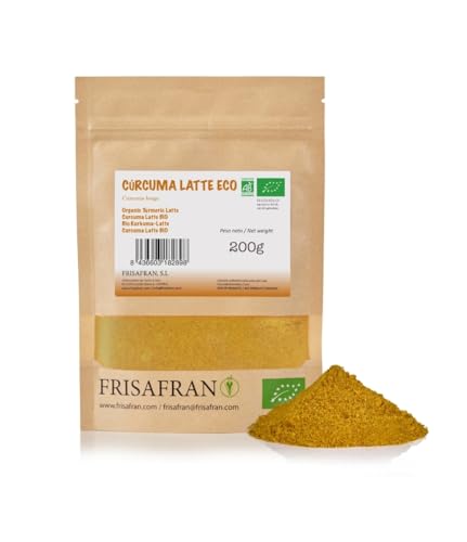 FRISAFRAN | Goldene Milch Pulver Bio 200g | Kurkuma Latte Pulver | Golden Milk mit Curcuma Ashwagandha | Mischung für Goldene Milch | Kurkuma-Goldmilch | Enthält Superfood | Tee | Goldelixier vegan FRISAFRAN | Goldene Milch Pulver Bio 200g | Kurkuma Latte Pulver | Golden Milk mit Curcuma Ashwagandha | Mischung für Goldene Milch | Kurkuma-Goldmilch | Enthält Superfood | Tee | Goldelixier vegan von FRISAFRAN