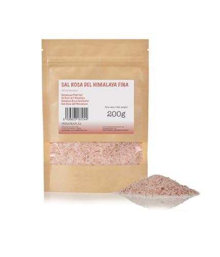 FRISAFRAN | Himalaya Salz Grob 200g | Rosa Kristallsalz Steinsalz grob | himalaya salz | Steinsalz | Natürliche | Feines Himalaya | Rosasalz | Feines Himalaya | Rosasalz | grobes salz für salzmühle von FRISAFRAN