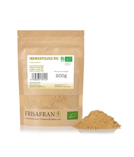 FRISAFRAN - Ingwer, Ingwerpulver, Ingwerwurzel gemahlen - 200Gr von FRISAFRAN