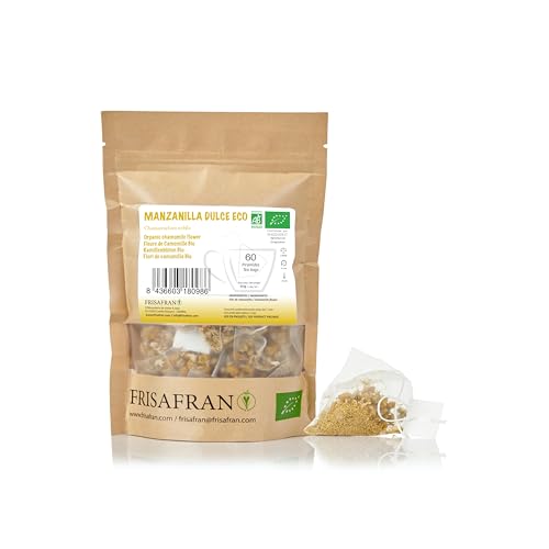 FRISAFRAN - Bio Süße Kamille in Pyramiden | Verdauungs-| Entspannende | Herkunft Europa - 60Uds von FRISAFRAN