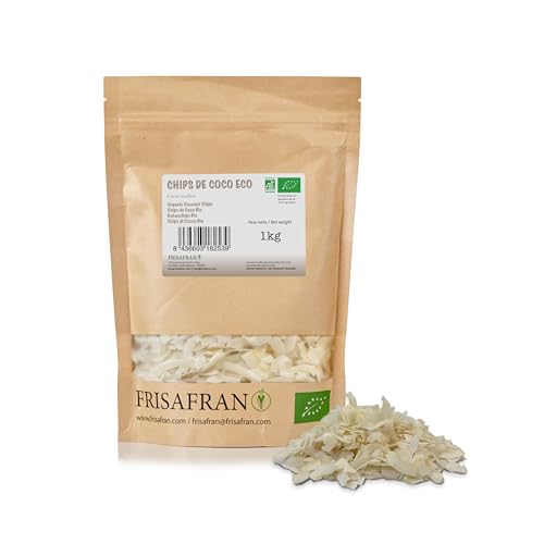 FRISAFRAN - Ökologische getrocknete Kokosnuss-Chips | ungesüßt | ungeröstet - 1 kg von FRISAFRAN