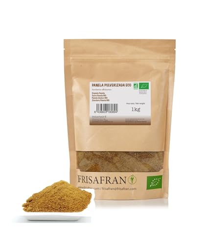 FRISAFRAN | BIO Panela Zucker 1kg | Vollrohrzucker | Panelazucker | fein vermahlen | ohne Zusätze | panela zucker aus Kolumbien | Guatavita panela | 100% naturbelassen | Braunzucker roh | unraffiniert von FRISAFRAN