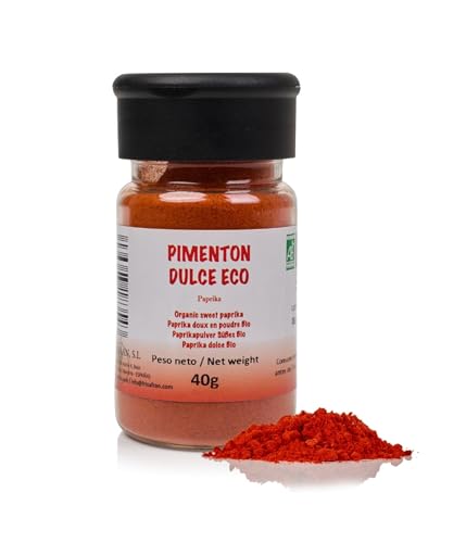 FRISAFRAN | Paprika Edelsüß BIO | 40g | paprika edelsüß gemahlen | Paprikapulver | Paprikapulver süß | Exzellente Qualität und Geschmack | Ideal zum Würzen | Süßes Erlebnis | gewürze | handverlesen von FRISAFRAN