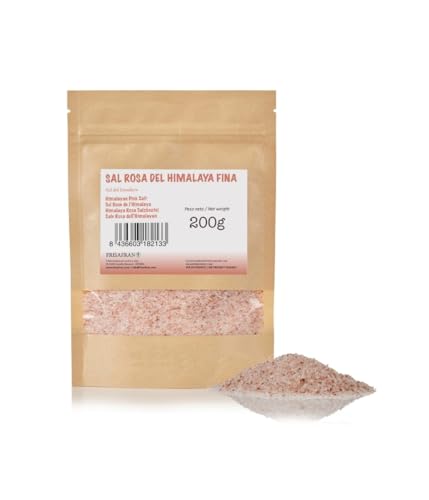 FRISAFRAN | Himalaya Salz Fein 200g | Rosa Kristallsalz Steinsalz fein | himalaya salz | Steinsalz | Natürliche | Feines Himalaya | Rosasalz | Feines Himalaya | Rosasalz | grobes salz für salzmühle von FRISAFRAN
