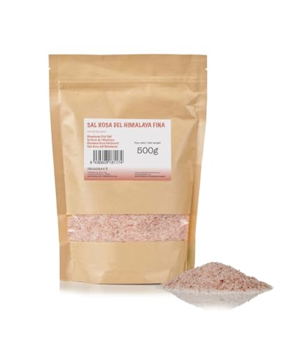 FRISAFRAN | Himalaya Salz Fein 500g | Rosa Kristallsalz Steinsalz fein | himalaya salz | Steinsalz | Natürliche | Feines Himalaya | Rosasalz | Feines Himalaya | Rosasalz | grobes salz für salzmühle von FRISAFRAN