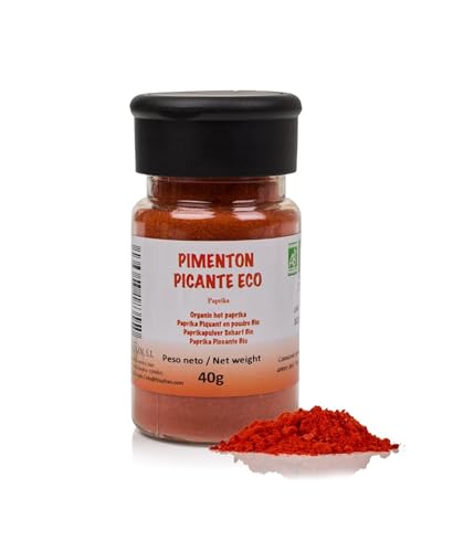 FRISAFRAN | Spanischer Würziger Paprika 40g Bio | paprika rosenscharf | Paprika Pulver | Paprika gemahlenes | Paprika Scharf | ohne Zusatzstoffe | Eros Paprika | Aleva Paprika | Paprika Löckchen von FRISAFRAN