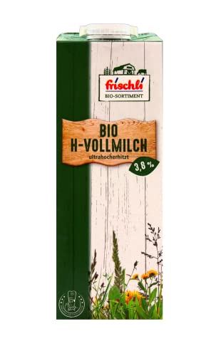 frischli Bio H-Vollmilch 3,8% ultrahocherhitzt, 12er Pack (12 x 1 l) von FRISCHLI