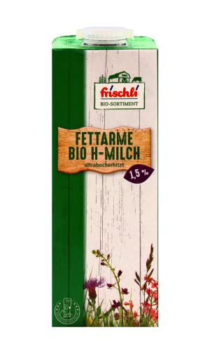 frischli fettarme Bio H-Milch 1,5% ultrahocherhitzt, 12er Pack (12 x 1 l) von FRISCHLI