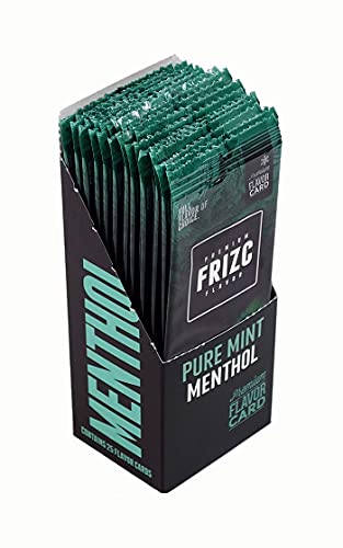 FRIZC Aromakarten zum Aromatisieren, Pure Mint Menthol, 25 Karten pro Box 1 Box (25 Karten) von FRIZC