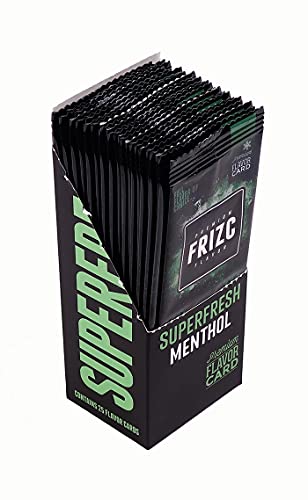 FRIZC Aromakarten zum Aromatisieren, Superfresh Menthol, 25 Karten pro Box 1 Box (25 Karten) von FRIZC