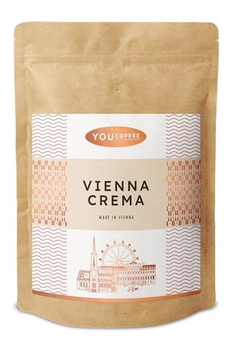 You Coffee Vienna Crema Kaffeebohnen - 100% Arabica - Aromanoten von Schokolade & Nuss - Made in Vienna - 1000g ganze Bohnen von FROG.coffee