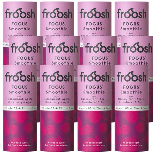 Froosh Focus Functional Smoothie Johannisbeere, Apfel, Erdbeere & Acai 12 x 235 ml in der Pappdose von FROOSH