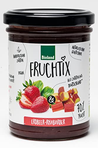 FRUCHTIX Bio Erdbeer-Rhabarber-Fruchtaufstrich (1 x 230 gr) von FRUCHTIX