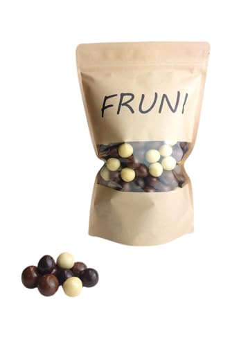 FRUNI Schoko Haselnuss Mix | Haselnüsse in Vollmilch-, Zartbitter und weißer Schokolade 1 KG von FRUNI