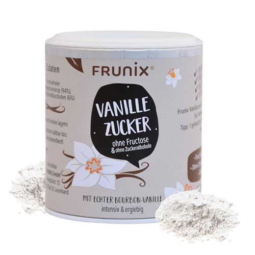FRUNIX-Vanillezucker, 50g Dose, fructosefrei, mit Bourbon-Vanille, ohne Zuckeralkohole, ideale Backzutat FRUNIX-Vanillezucker, 50g Dose, fructosefrei, mit Bourbon-Vanille, ohne Zuckeralkohole, ideale Backzutat von FRUNIX