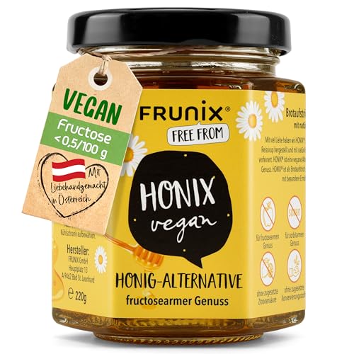 FRUNIX Honix | 220g Schmeckt wie Honig - ist aber keiner! Deine fructosearme Honig-Alternative, als veganer Brotaufstrich & Süßungsmittel | Ideal für Familien mit besonderen Ernährungsbedürfnissen. von FRUNIX