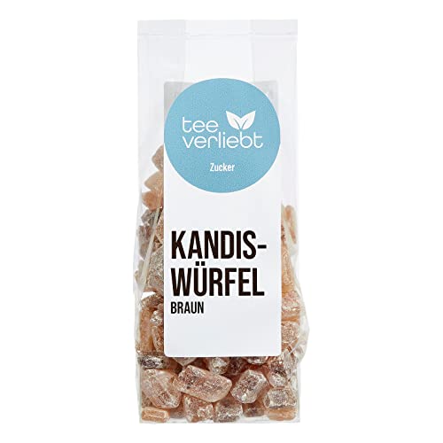 teeverliebt - Würfelkandis braun grob I 5x 250g braune Kluntjes I Kandis-Würfel mit leckerer Karamell-Note - klassischer brauner Kandis-Tee-Zucker I Kluntje Kandis-Zucker braun 5x 250 g von teeverliebt