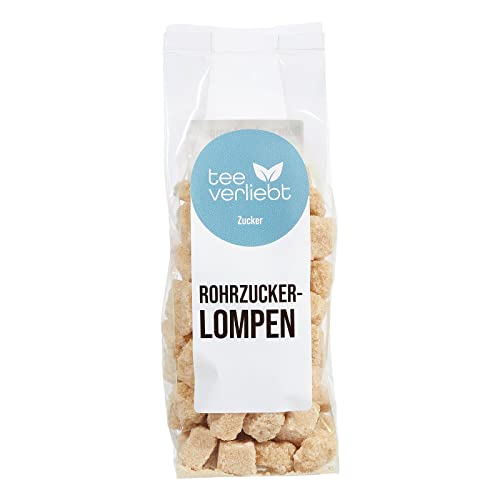 teeverliebt - Zucker-Lompen I 5x 250g Roh-Rohrzucker-Würfel - im Folien-Beutel I naturbelassener Zucker aus Zuckerrohr - angenehm kräftiger Geschmack I brauner Tee-Zucker Rohzucker-Würfel 5x 250 g von teeverliebt