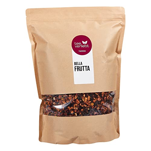 teeverliebt - Loser Früchtetee Bella Frutta 1000 g I Früchtetee lose I herbe, säuerlich-frische und gleichzeitig süße Komposition der Tee-Mischung I Früchtetee lose 1 kg von teeverliebt