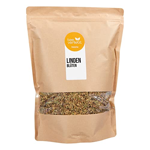 teeverliebt - Lindenblüten-Tee lose geschnitten 1000 g I natürlicher Tee aus den Blüten der Linde I geschätzt für seine wohltuende & wärmende Wirkung I Kräutertee von teeverliebt