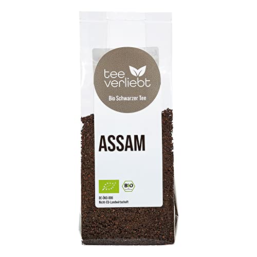 teeverliebt - Bio Assam-Tee lose 100g Feinschnitt I loser Schwarztee Bio aus Indien - wunderbar malzig-aromatischer Geschmack I angenehm würzig-kräftiges Aroma I Bio Schwarztee lose 100 g von teeverliebt