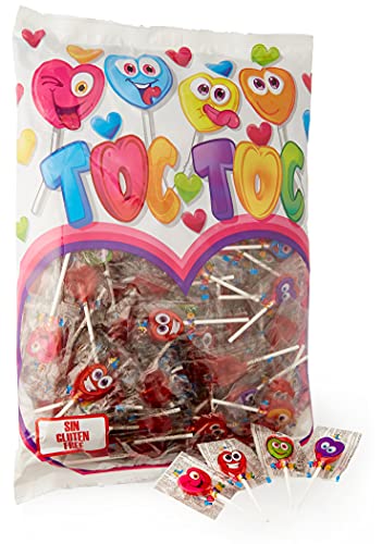 Kirsche Toc Toc - Karamell mit Stock - Herz Lollipops - 200 Einheiten Kirsche Toc Toc - Karamell mit Stock - Herz Lollipops - 200 Einheiten von FRUTITOSCOM