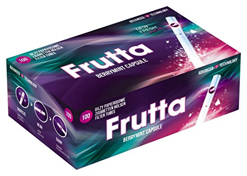 Frutta Click Hülsen Berry Mint Filterhülsen mit Aromakapsel 40 Boxen (4000 Hülsen/1 Karton) von Dttra