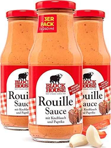 Block House Rouille Sauce 3x 240ml für Fleisch oder Fisch - in Restaurantqualität Block House Rouille Sauce 3x 240ml für Fleisch oder Fisch - in Restaurantqualität von FUFSAWS