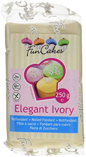 FunCakes Rollfondant Elfenbein -Elegant Ivory (1 x 250 g) von FunCakes